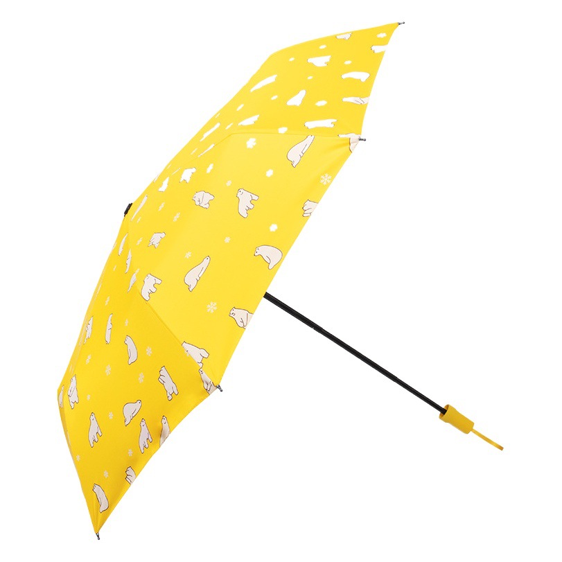 Cartoon Umbrella, Parasol, Foldableing Sun Umbrella, Sun Protection, Uv Protection, Small Fresh, Sunny and Rainy Dual-Use Umbrella with Printed Logo