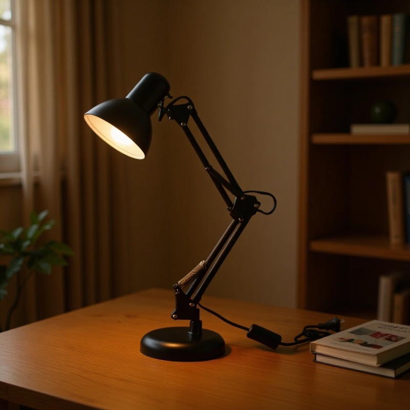 American Long-Arm Table Lamp Metal Desk Office Dormitory Study Folding Work Super Bright Iron Eye Protection Night Light