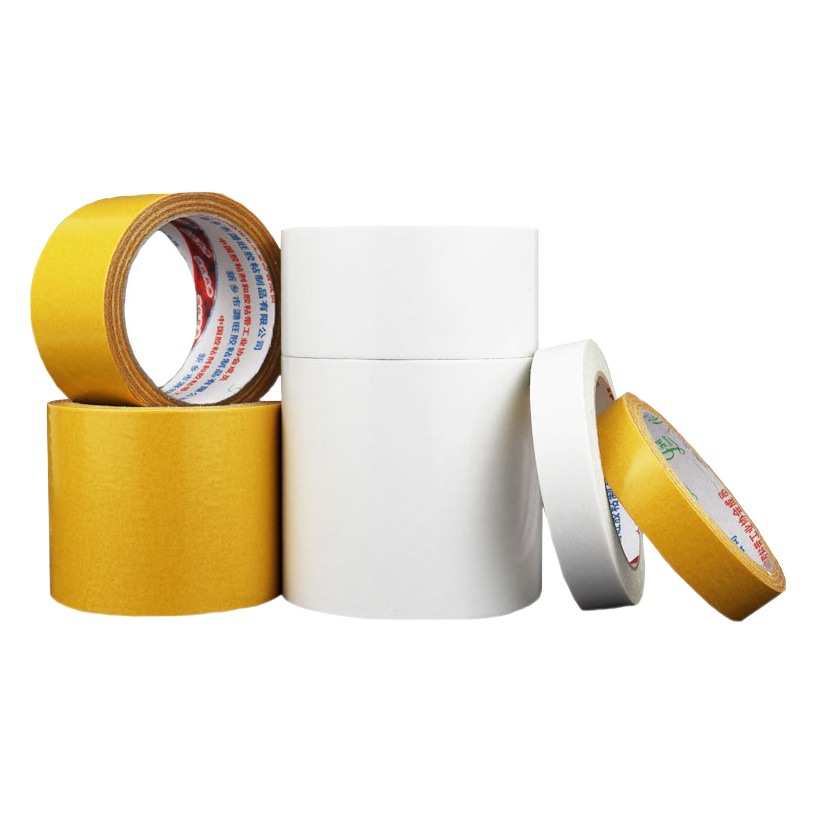 Double-sided cloth tape manufacturers directly supply yellow paper transparent mesh carpet tape floor splicing high-stick cloth tape