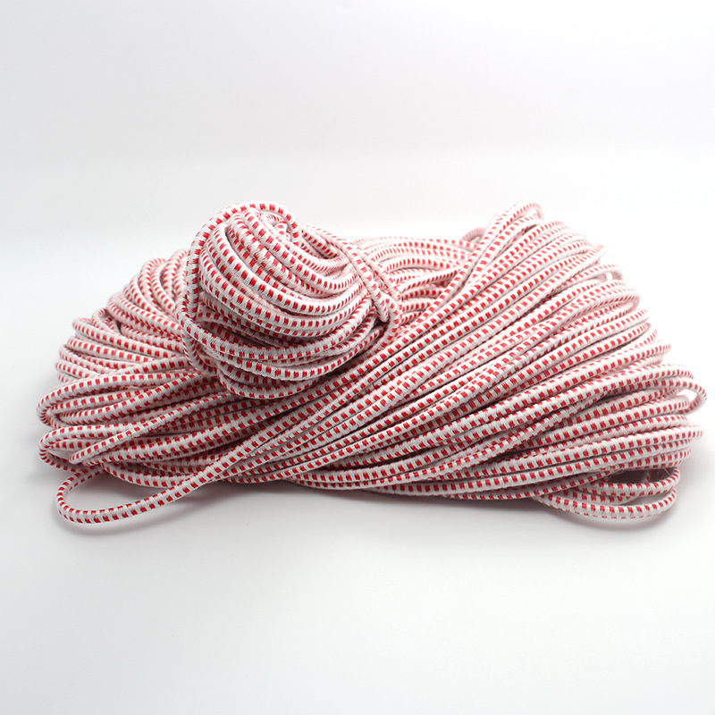 Red and white old-fashioned traditional round elastic band super durable classic elastic rubber jump rope rubber band accessories batch