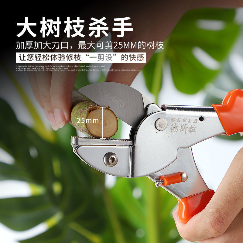 Floral Flower Shears, Gardening Pruning Branches, Thick Branches, Fruit Tree Pruning, Flower Pruning Shears [Xinjiang Xizang Special Chain] Branches