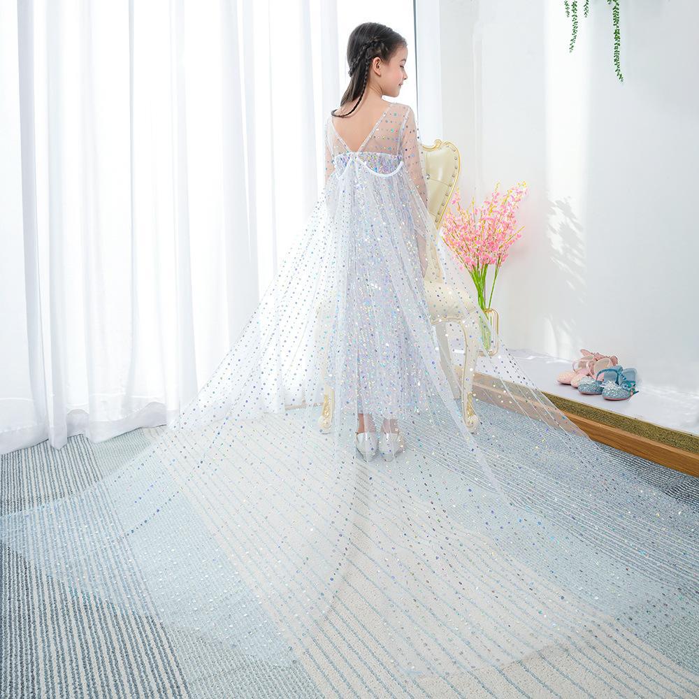 Picture of Frozen 2 Kidsren's Dress Princess Dress Girl Elsa Snowflake Dress Frozen Elsa Princess Style