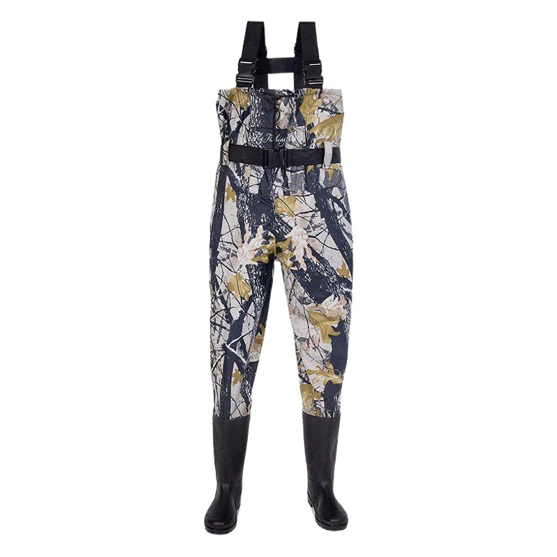 Adult One-piece Fishing Pants Waterproof Wading Pants Luya Fishing Pants Lightweight Breathable Thickened Wear-resistant Water Pants Fork