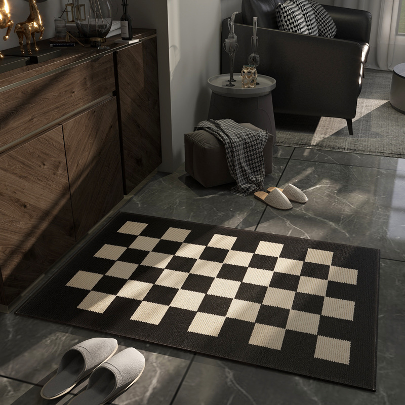 Cross-Border Popular Home Entrance Floor Mats, Door Entrance Dust Removal and Wear-Resistant Door Mats, Simple Water-Absorbent Non-Slip Carpets