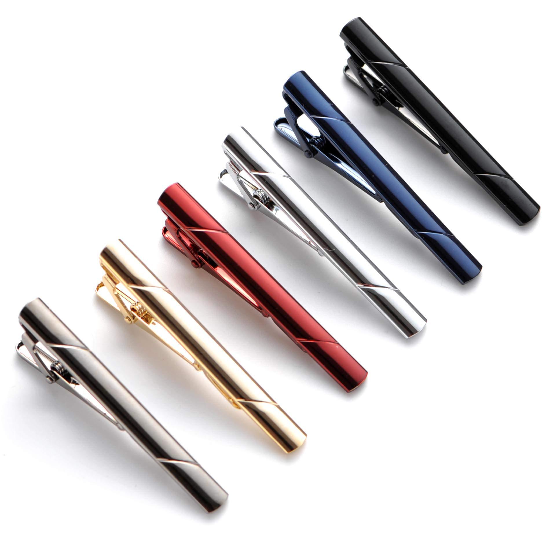 Picture of Cross-Border Fashion Colorfulful Copper Tie Clip Glossy Twill Copper 6-Colorful Men's Tie Clip Business Tie Clip