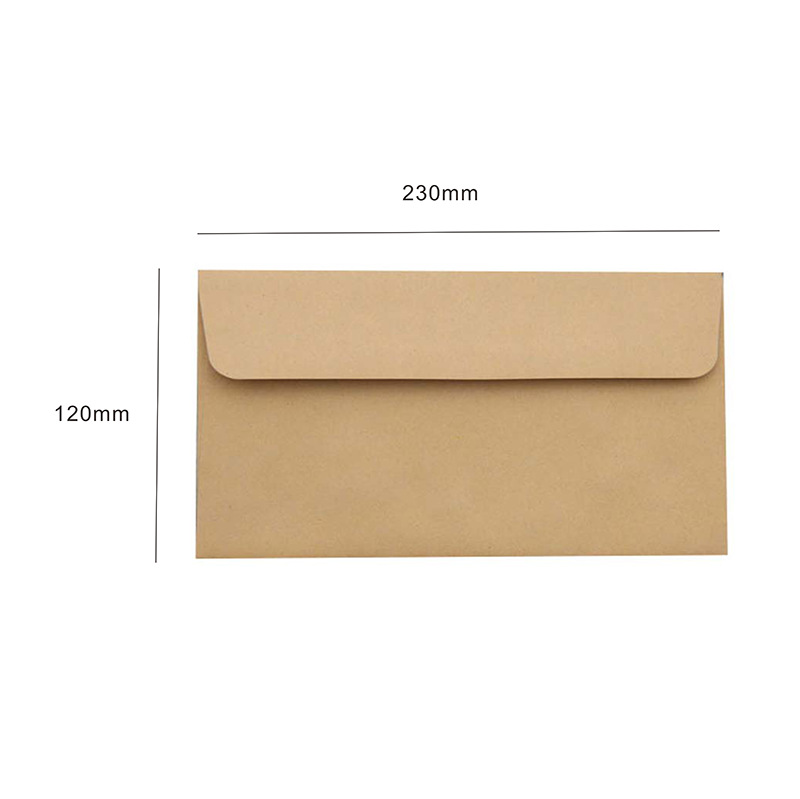 Picture of White Greeting Card Invitation Letter Wedding Invitation Envelope Thickened Plain Color Retro Western Style Invitation Card Kraft Paper Envelope Bag