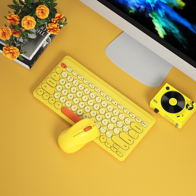 Picture of BOW external wireless keyboard and mouse suit laptop desktop computer general office home mute USB cross-border exclusive