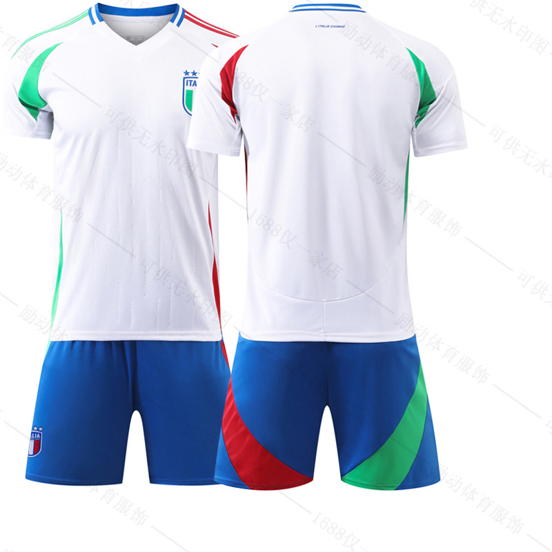 Picture of 2024 Italy away white jersey European Cup football uniform No.14 Chiesa 18 Barrera big factory