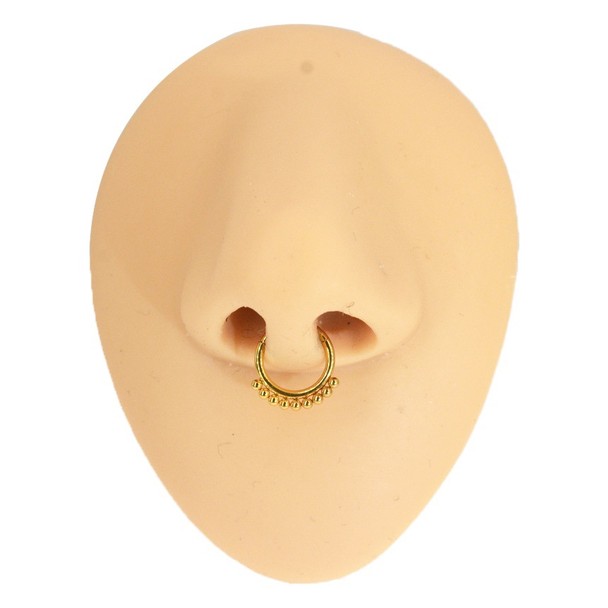 8/10mm stainless steel welding 9 small ball nose ring nose ring universal ring Amazon puncture jewelry