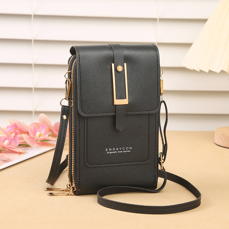 Picture of Urban Simple Women's Touch Screen Mobile Phone Bag Multi-Functional Card Holder Coin Purse Fashion Crossbody Single Shoulder Small Square Bag Trendy