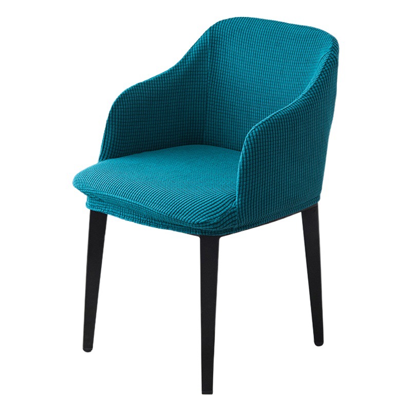 Curved chair cover armrest cushion cushion integrated elastic all-inclusive home dining chair cover leisure makeup chair cover