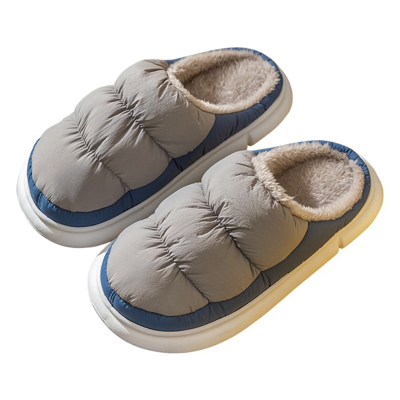 Cotton Slippers Men's Autumn and Winter Indoor Home fleece-lined Warm Thick Bottom Household Moon Shoes Women's Winter Wholesale