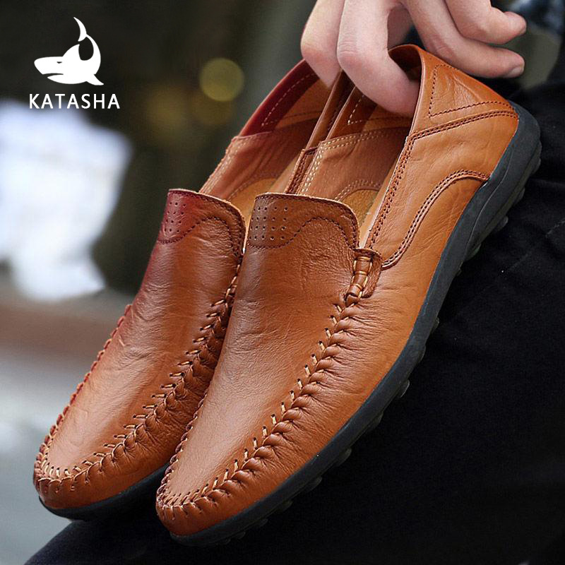 Picture of Business Casual Men's Shoes 2025 Autum New British Breathable Pu Shoes Korean Style Trendy Youth Shoes Bean Shoes Lazy Shoes