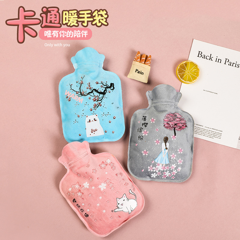 Picture of Customized new short plush hot water bag filled with water hot water bag filled with water hot water bag printed LOGO hand warmer