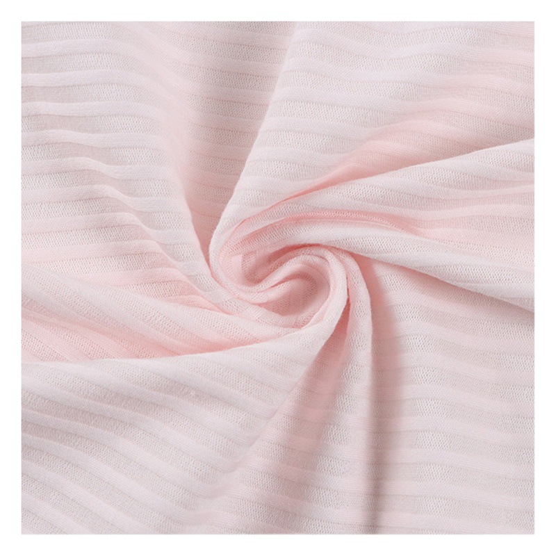 vertical strip cotton wool fabric cotton striped breathable short sleeve t-shirt spring and summer clothing fabric class a baby cotton fabric