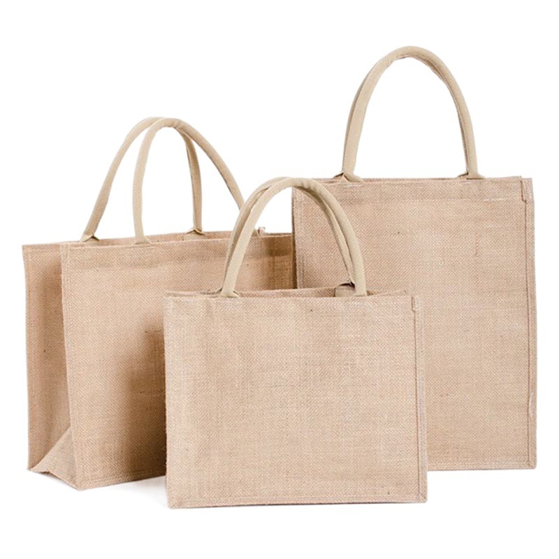 Muji linen bag spot good products hand-to-hand jute bag cotton jute bag diy hand-painted linen bag