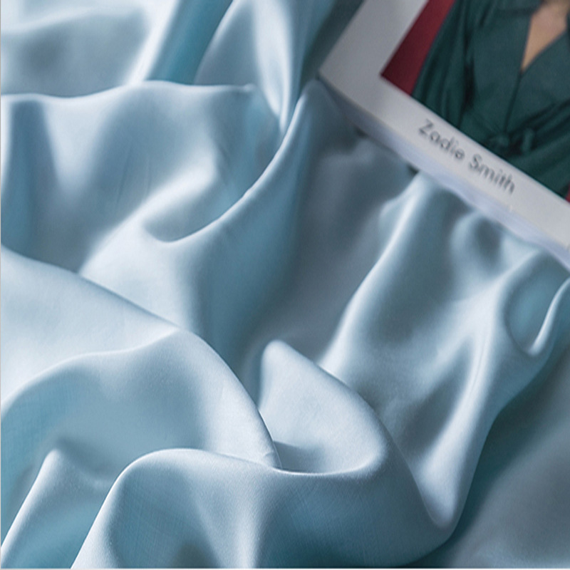 Picture of Satin Tencel Lyocell Fiber Fabric 60 Count Pure Color Wide Dyed Fabric Woven Hotel Linen Home Textile Fabric