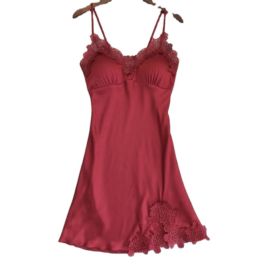 Explosions cross-border exclusive for hot European and American foreign trade multi-color sexy strap lace home nightgown direct wholesale