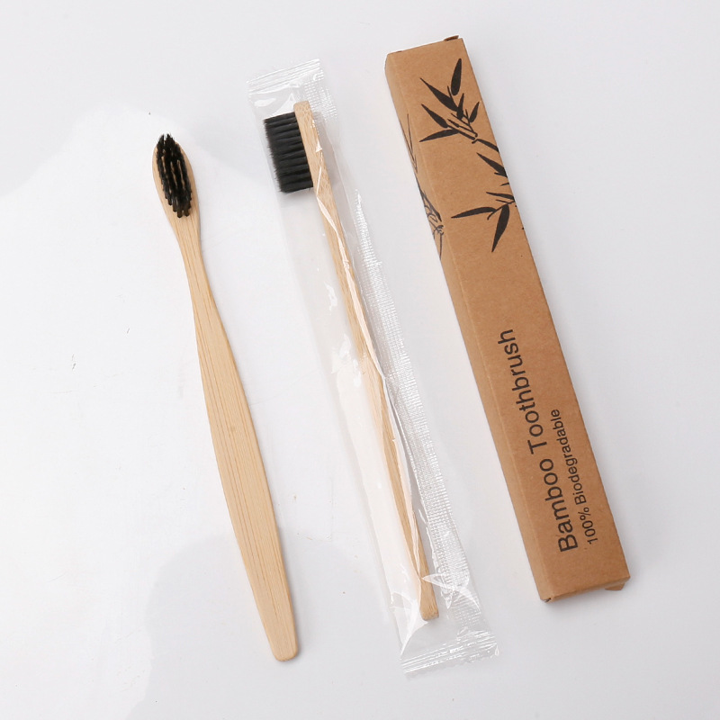 Picture of Cross-border Travel Homestay Hotel Non-disposable Toothbrush Bamboo Charcoal Bamboo Fiber Soft Hair Adult Bamboo Toothbrush Customization