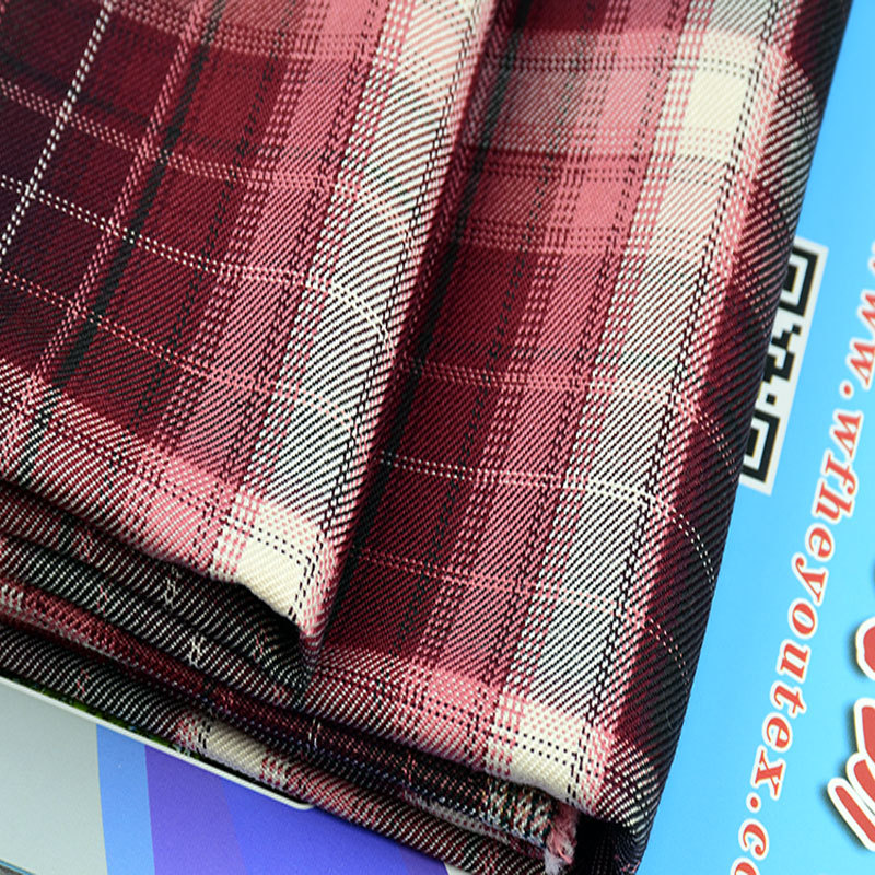 Hot sale 220g autumn and winter plaid fabric TR yarn-dyed plaid fabric fashion women's clothing fabric