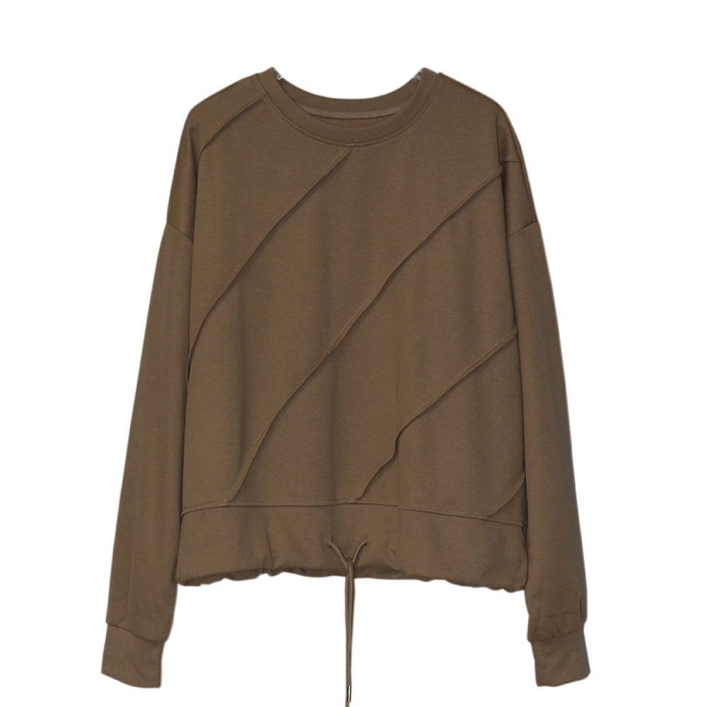 Picture of 241008 High-End Round Neck Pullover Sweatshirt 2025 Autum New Design Niche Simple Versatile Top Trendy