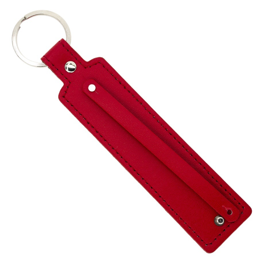 Alloy Imitation Leather Car Keychain Leather Keychain Couple Mobile Phone Pendant DIY Personalized Creative Small Gift