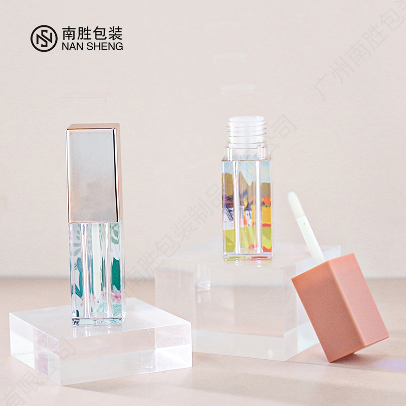 Picture of Square lip glaze tube cartoon 3D printing lip gloss lip gloss tube 5ml liquid lipstick tube makeup package material sub-bottled