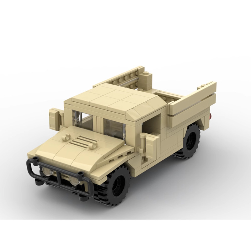 Moc Compatible with Lego Domestic Building Blocks Hummer Armored Vehicle Model Small Particle Assembled Building Blocks Creative Toys for Boys
