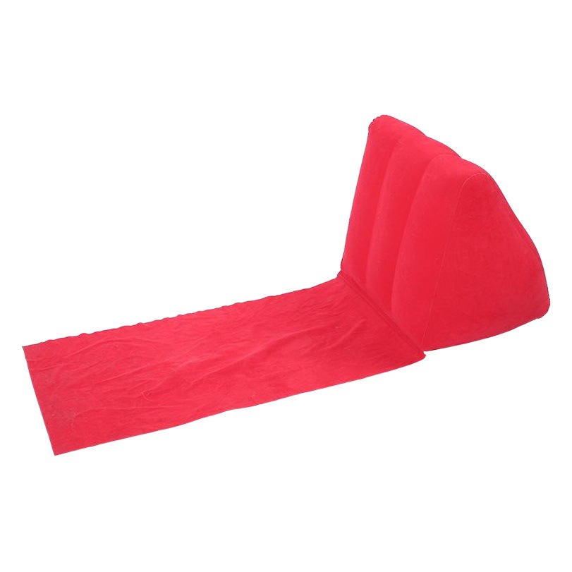 Solid Color Simple Outdoor Travel Inflatable Triangle Cushion New PVC Flocking Beach Triangle Floor Cushion