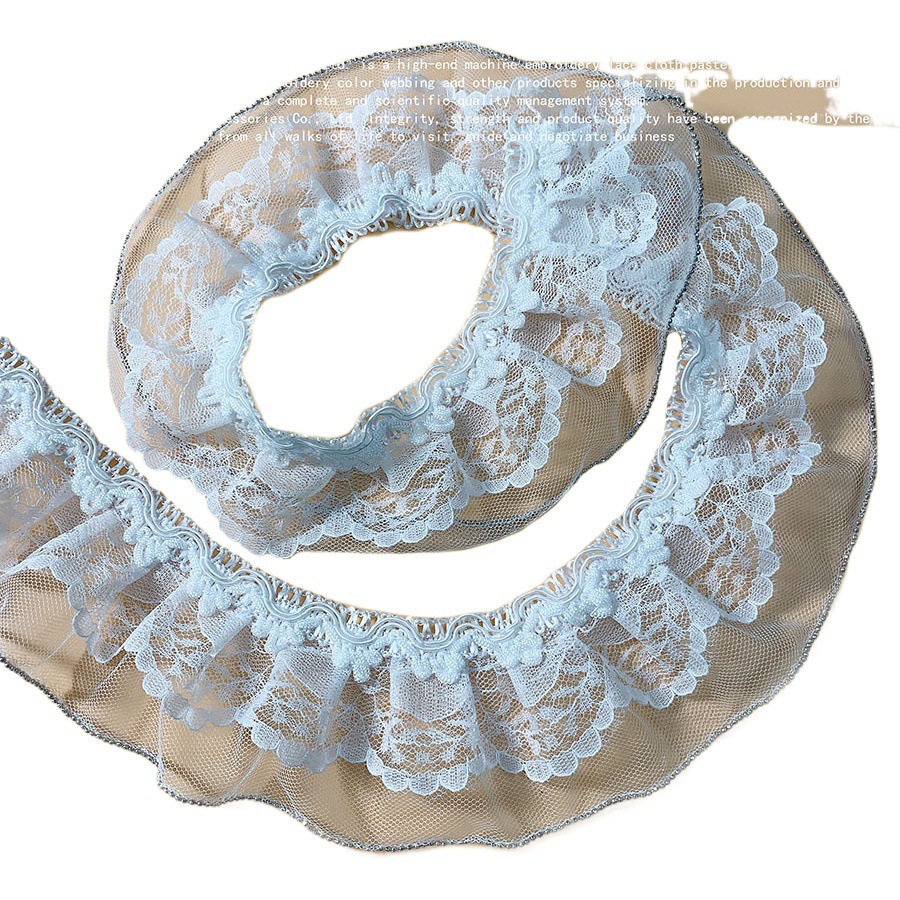 Pleated Ruffle Handmade DIY Lace Accessories Garment Doll Clothes Chain Decorative Mesh Bar Code Lace