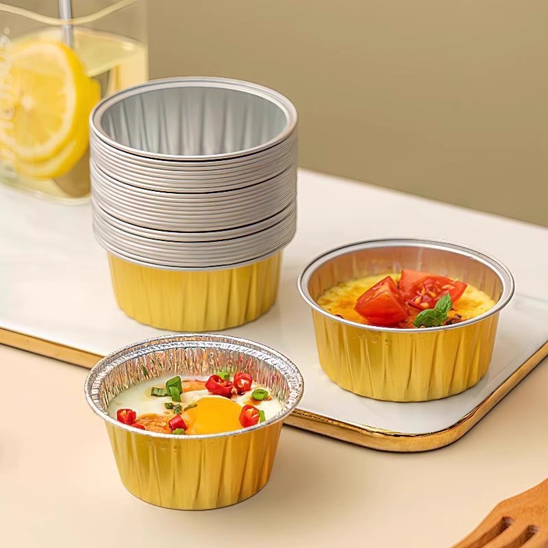 Air Fryer Tin Paper Cup Bowl Oven Baking Household High Temperature Resistant Egg Tart Holder Pudding Small Cake Mold