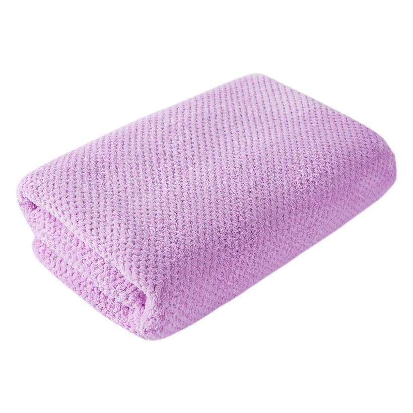Pineapple plaid wool bath towel warp knitted coral velvet soft absorbent factory wholesale men and women Bath not easy to lint large square towel