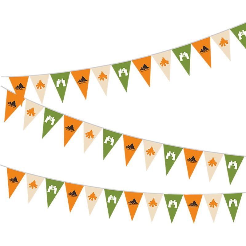 Amazon Outdoor Camping Pennant Tent Flag Camping Party Atmosphere Decoration Hanging Flag Holiday Flag