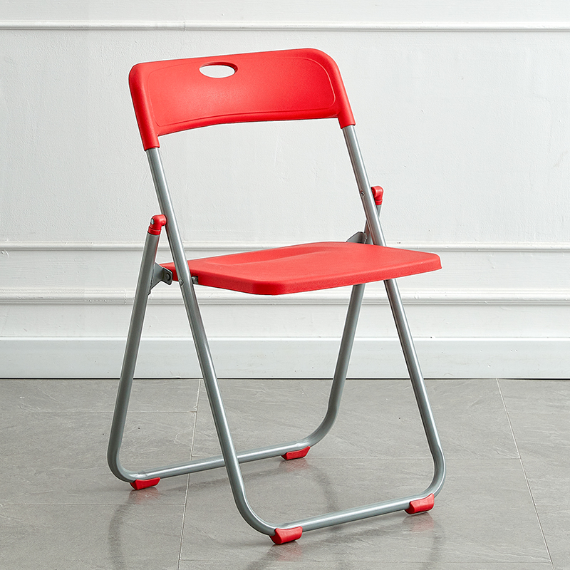 Picture of Folding chair home simple modern plastic photo chair dormitory office meeting training outdoor backrest chair stool