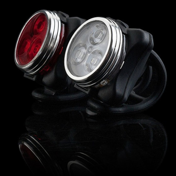 Bicycle Light Mountain bike COB warning taillight suit USB charging headlight + taillight riding accessories 030