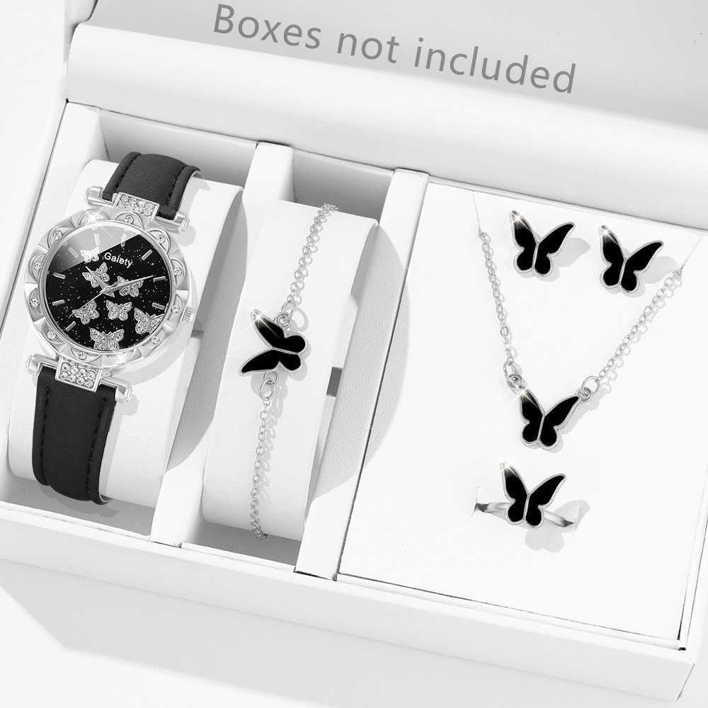 Picture of New TikTok Popular Women's Watch Fashion Personality Simple Watch Butterfly Digital Belt Watch Set