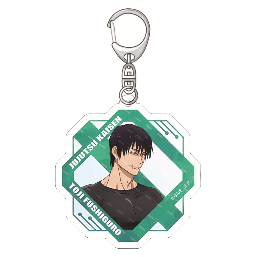 Curse battle: Huaiyu Jade folding key chain Five Wu Xia Youjie Fu black seer acrylic pendant