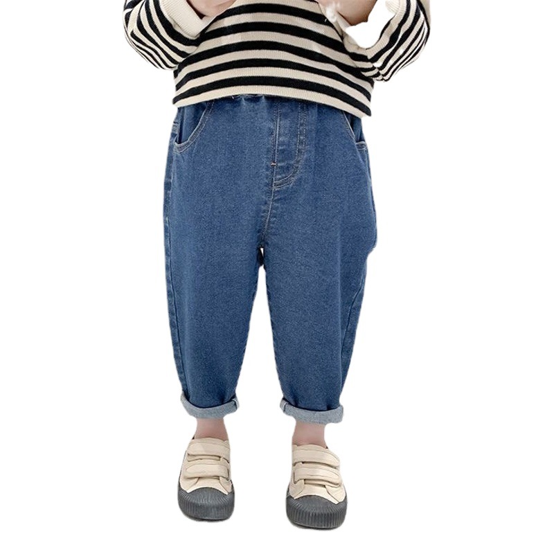 Boys' Spring and Autumn Explosions Western Style Jeans 2023 New Spring Wear Children's Girls Sports Pants Torre Pants