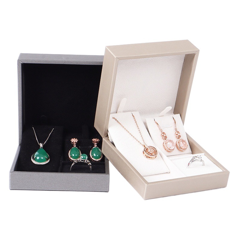Source Factory Spot Brushed Jewelry Box Earrings Ring Necklace Set Box Jewelry Storage Box Jewelry Pendant Jewelry Box