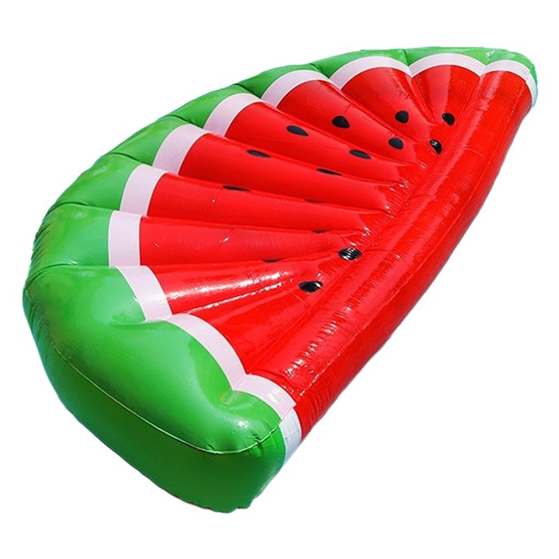 Cross-border in stock inflatable watermelon floating row water recliner adult mount pvc thick swimming ring outdoor buoy bed