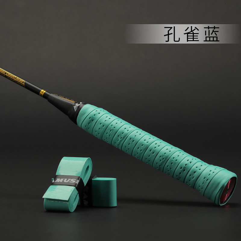 Picture of Badminton Sweat Absorbing Belt Covered with Film Perforated Flat Hand Glue Thin Badminton Racket Tennis Racket Handle Leather Fishing Rod Handle Glue