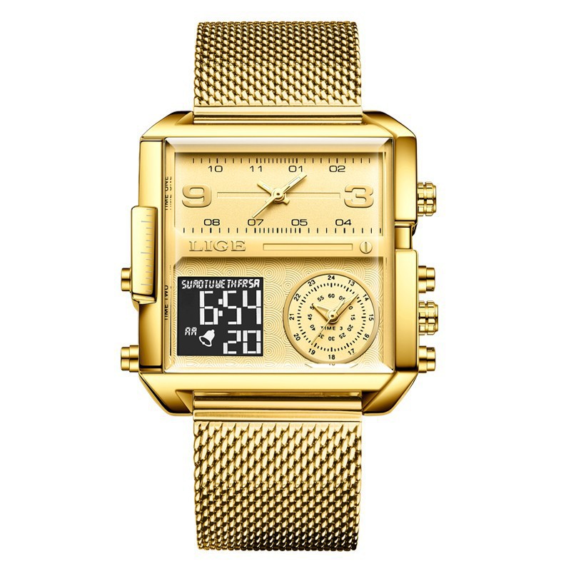 Picture of Dual Display Square Quartz Watch Men's Watch Fashion Business Personality Casual Large Dial Domestic Wristwatch Cross-border Wholesale