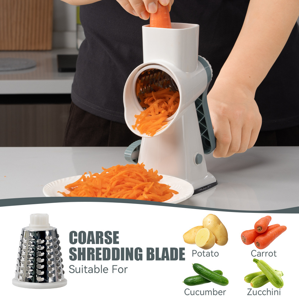 Picture of Keok Multifunctional Hand-Cranked Vegetable Cutter, Cheese Shredder, Slicer, Hand-Cranked Vegetable Cutter, Vegetable Cutting Tool