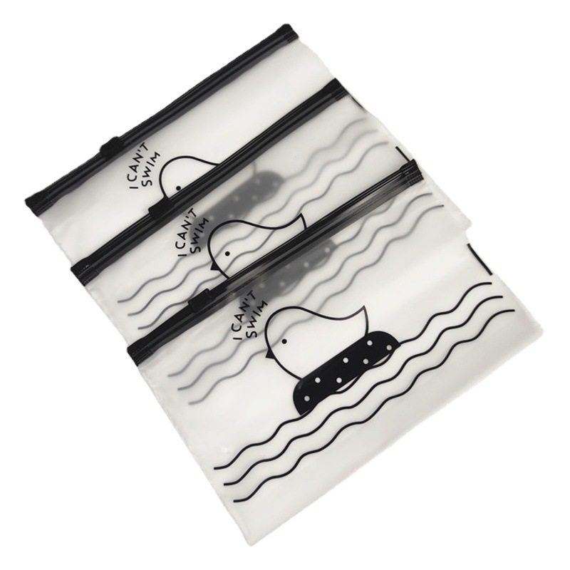 Hair Accessories Pvc Zipper Bag Cartoon Frosted Bird Bag Ziplock Bag Head Rope Rubber Band Storage Bag Small Jewelry Packaging Bag