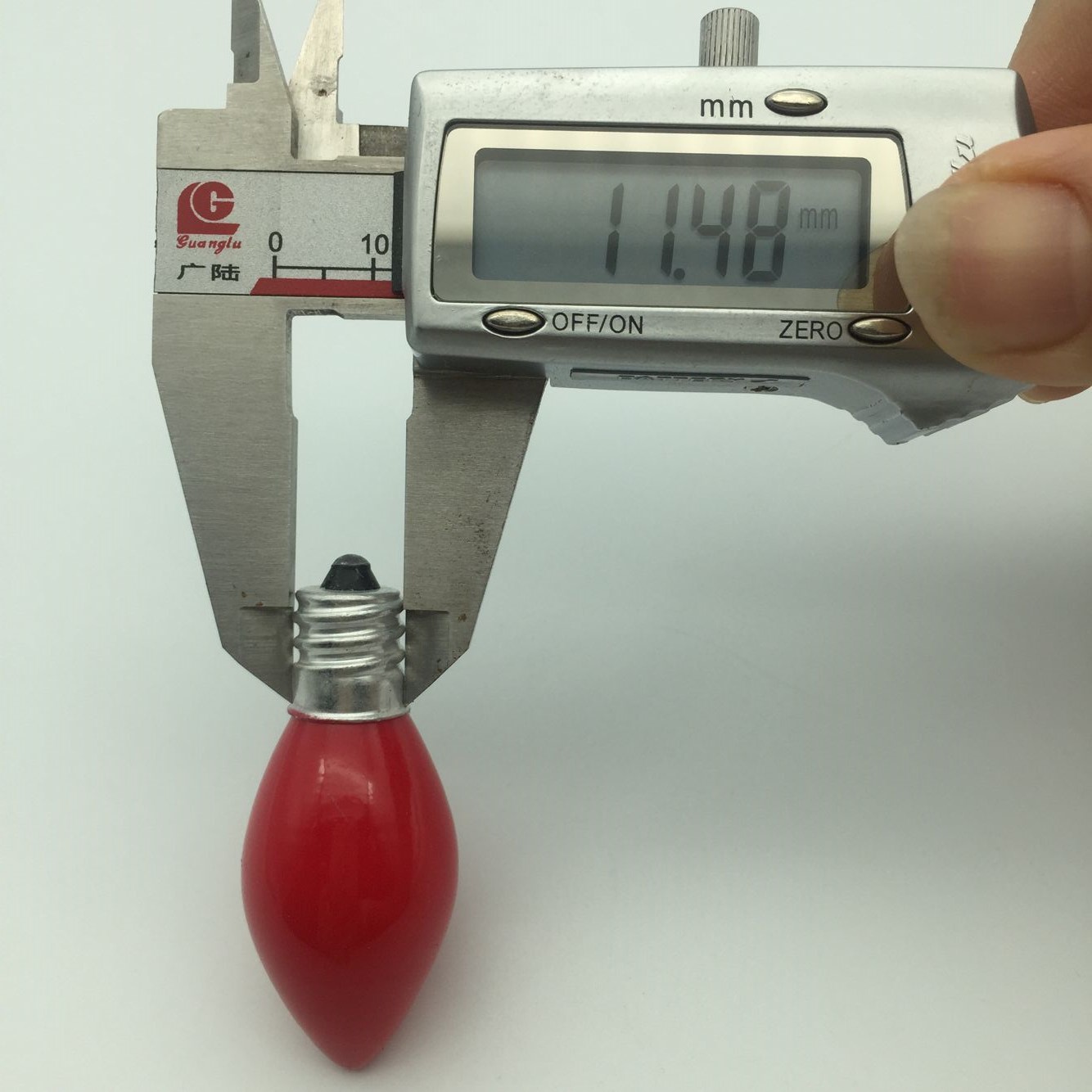Picture of C7E12 small tip Red Lotus desk wax glass incandescent bulb long Ming Buddha lamp electric incense burner bulb