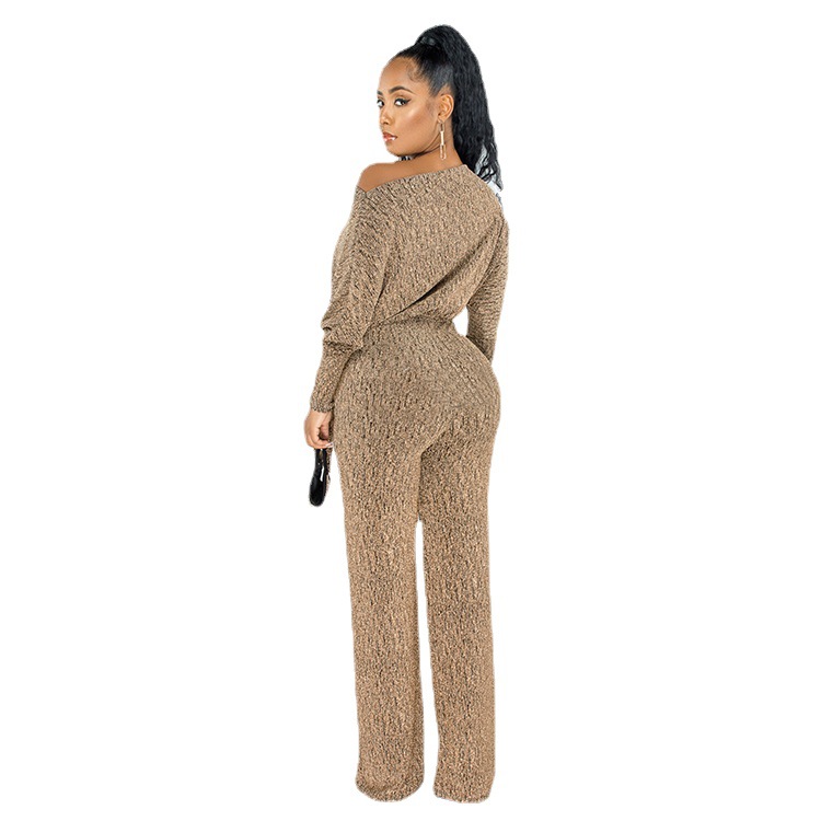 Picture of 2022 cross-border women's clothing spring European and American explosions high elastic loose jumpsuit belt without mask super factory