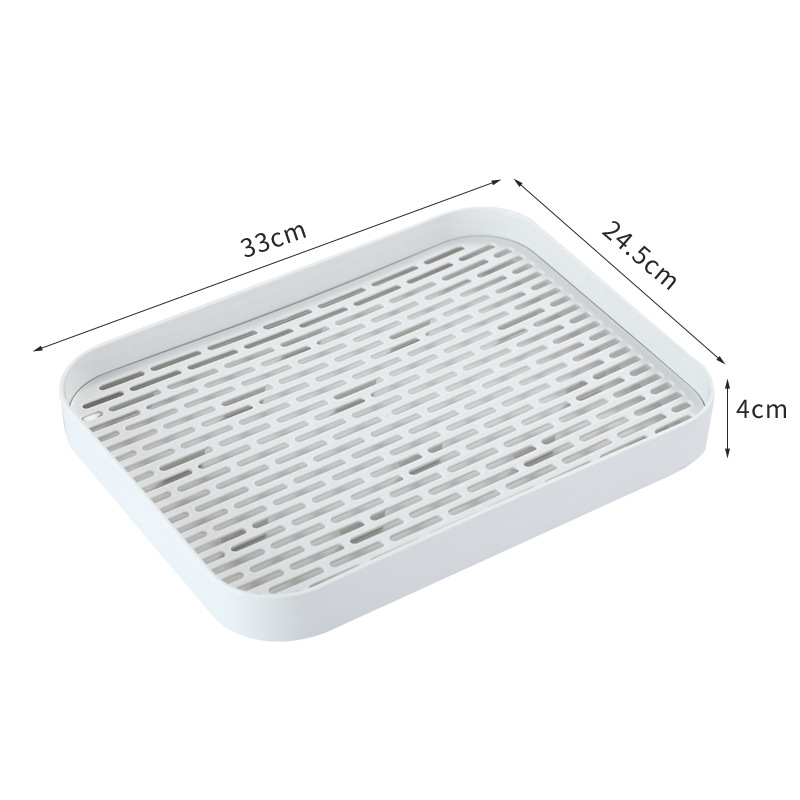 Picture of Creative Household Cup Drain Plate Double-layer Kitchen Fruit Plate Water Filter Tray Living Room Plastic Tea Cup Tea Plate