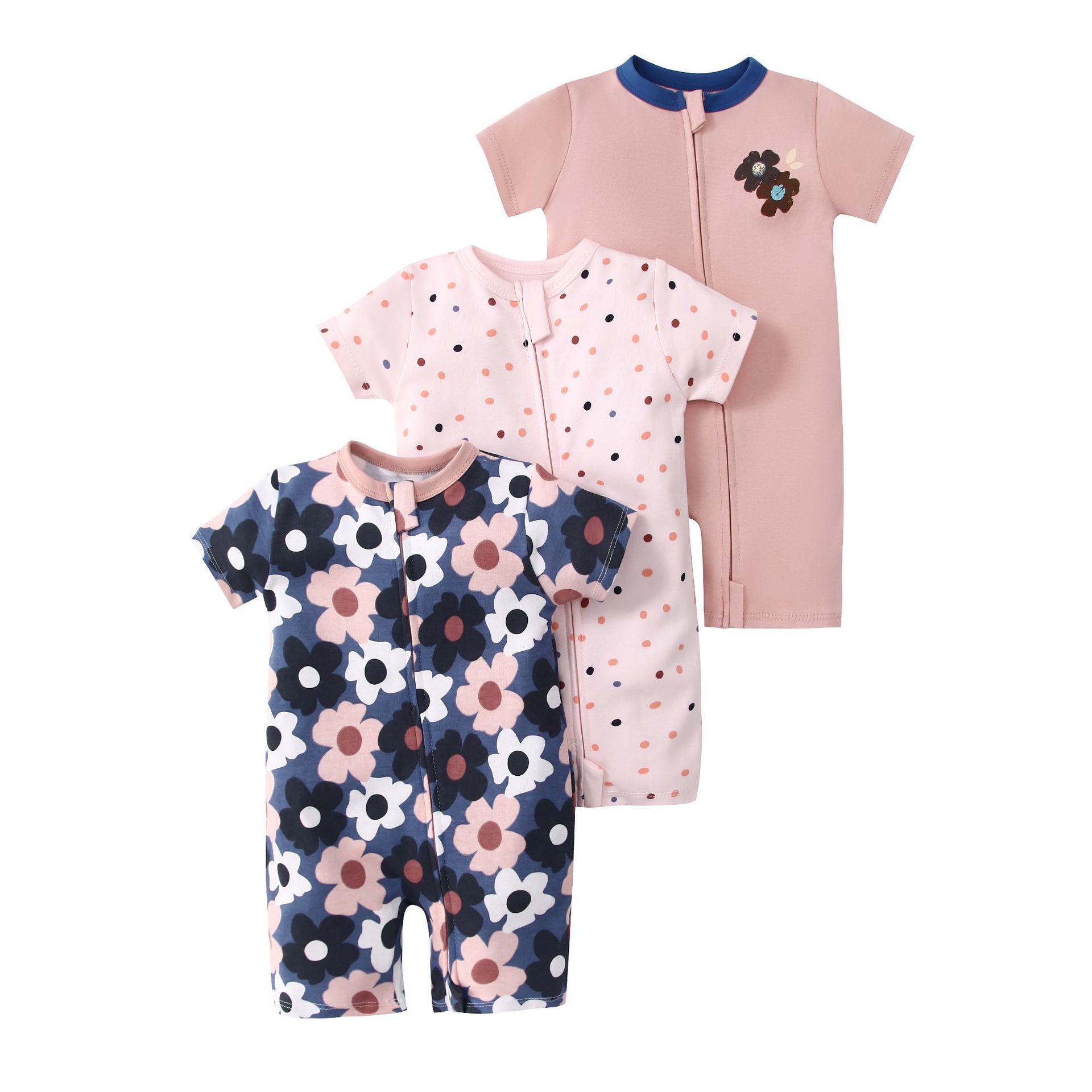 Picture of Foreign trade children's clothing summer baby jumpsuit short sleeve double zipper climbing clothing newborn baby gift box for cross-border