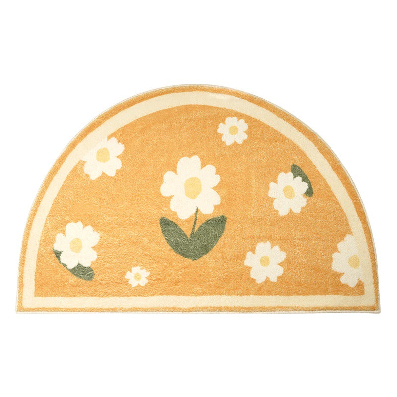 Semicircle absorbent room floor mat bathroom ins living room bedroom carpet bathroom toilet door mat door mat
