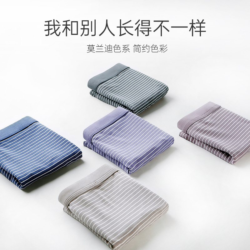 Picture of Summer Men's Underwear Modal Cotton Boxer Breathable plus size Japanese Striped Men's Boxer Underwear Head